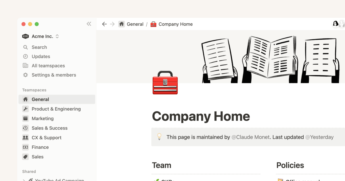 Busca, únete y crea espacios de equipo