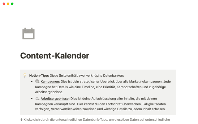 Content-Kalender