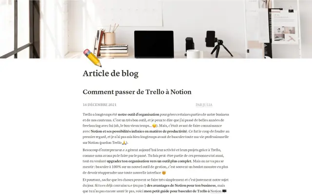Article de blog