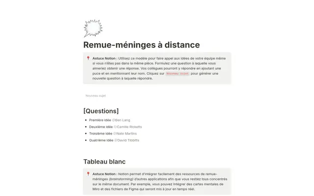 Remue-méninges à distance