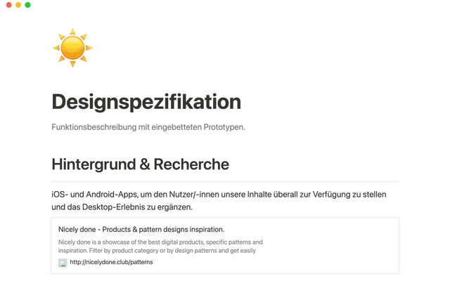 Designspezifikation