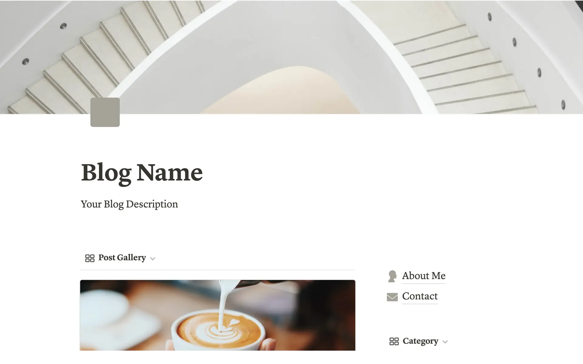 ตัวอย่างเทมเพลตสำหรับ Simplicity Blog