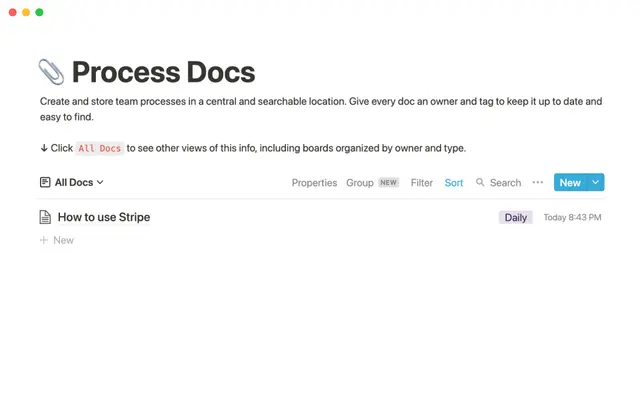 Documentação de processos