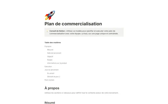 Brief de lancement de produit